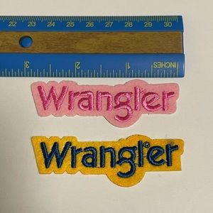 Wrangler Jean Patch Sticker Embroidered Vintage